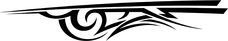 st_190 Speed Tribal Graphic Flame Decal