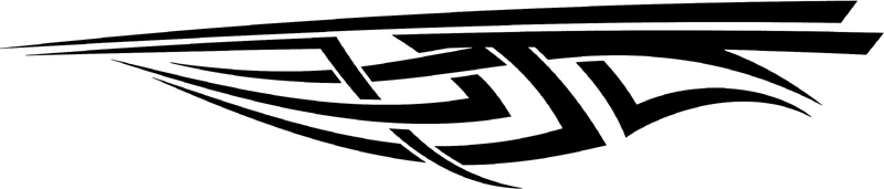 st_194 Speed Tribal Graphic Flame Decal