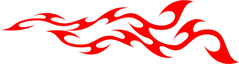TRIBAL_26 Tribal Flames Graphic Flame Decal