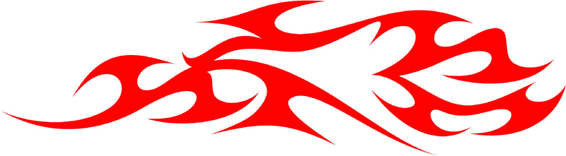TRIBAL_29 Tribal Flames Graphic Flame Decal