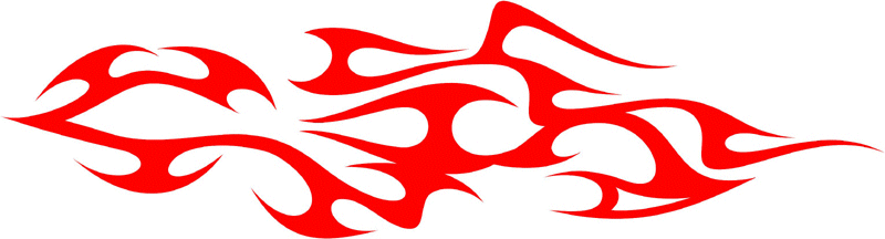 TRIBAL_34 Tribal Flames Graphic Flame Decal