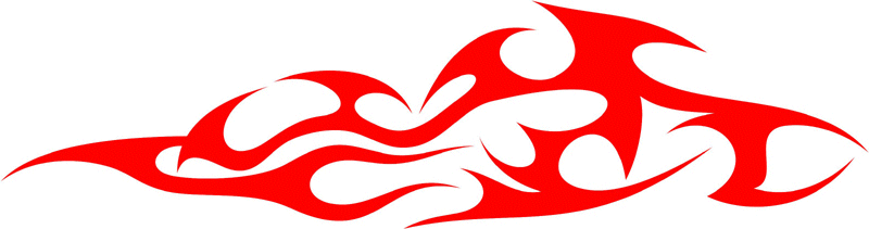 TRIBAL_36 Tribal Flames Graphic Flame Decal