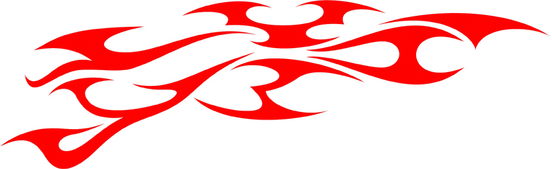TRIBAL_44 Tribal Flames Graphic Flame Decal