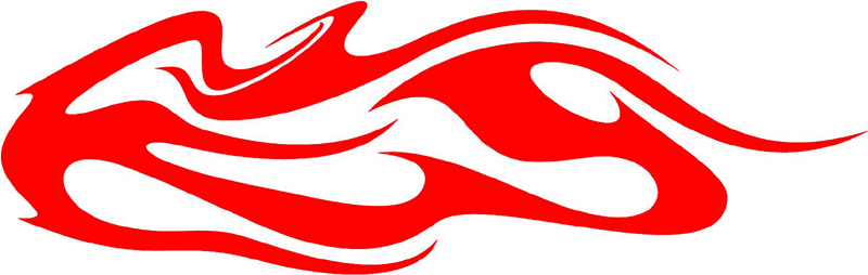 tribal_035 Tribal Flames Graphic Flame Decal