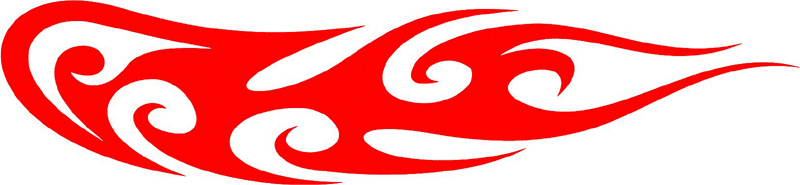 tribal_037 Tribal Flames Graphic Flame Decal