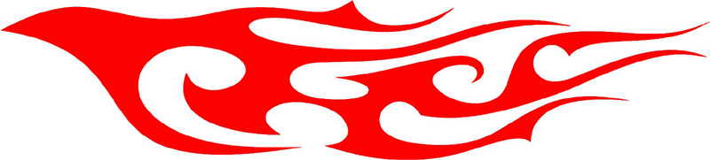 tribal_045 Tribal Flames Graphic Flame Decal