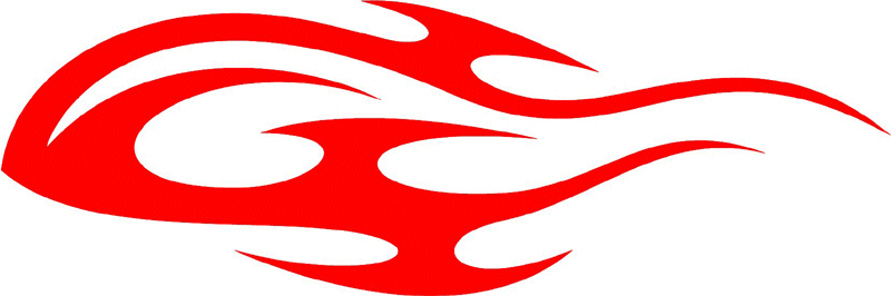 tribal_050 Tribal Flames Graphic Flame Decal