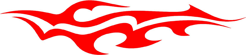 tribal_061 Tribal Flames Graphic Flame Decal