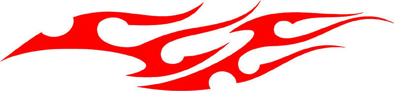 tribal_086 Tribal Flames Graphic Flame Decal