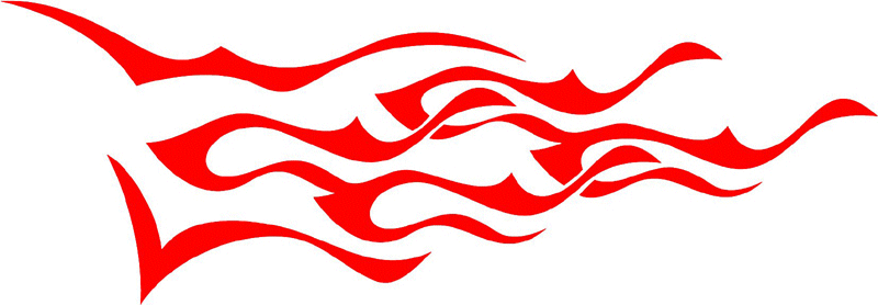 tribal_110 Tribal Flames Graphic Flame Decal