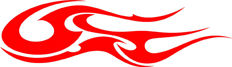 tribal_118 Tribal Flames Graphic Flame Decal