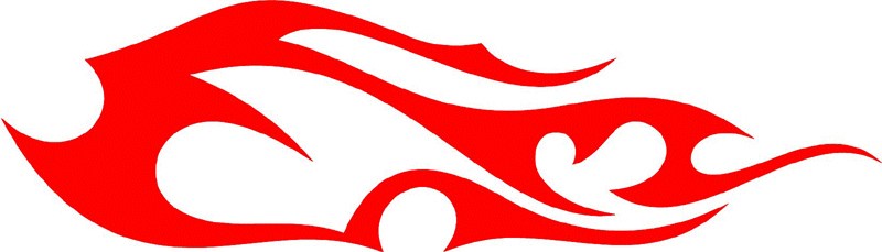 tribal_123 Tribal Flames Graphic Flame Decal