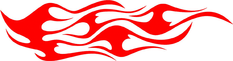 tribal_125 Tribal Flames Graphic Flame Decal