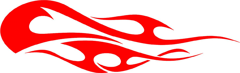 tribal_129 Tribal Flames Graphic Flame Decal