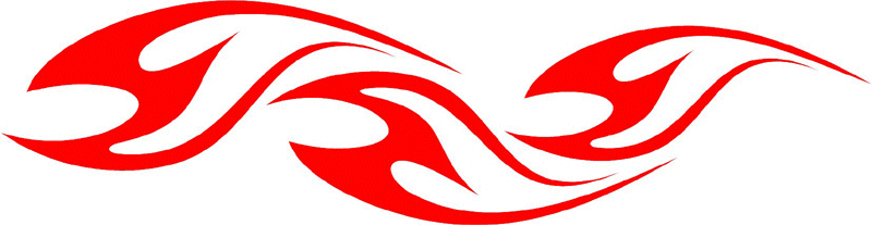 tribal_130 Tribal Flames Graphic Flame Decal