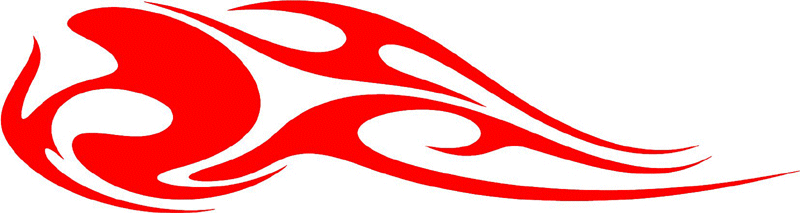 tribal_131 Tribal Flames Graphic Flame Decal