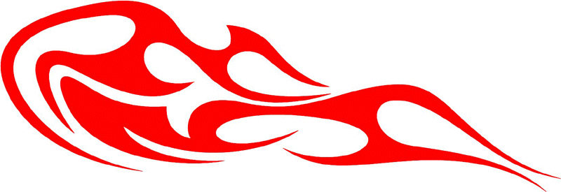 tribal_134 Tribal Flames Graphic Flame Decal