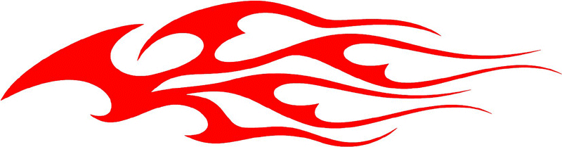 tribal_135 Tribal Flames Graphic Flame Decal