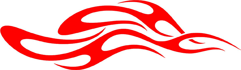 tribal_138 Tribal Flames Graphic Flame Decal