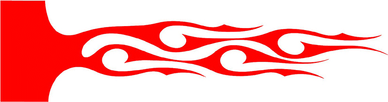 tribal_141 Tribal Flames Graphic Flame Decal