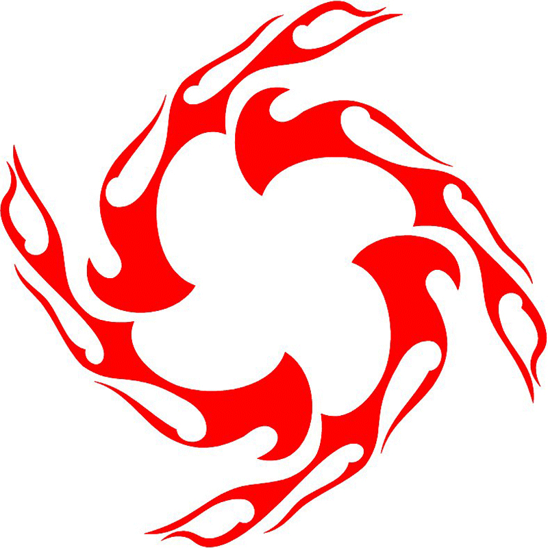 tribal_145 Tribal Flames Graphic Flame Decal