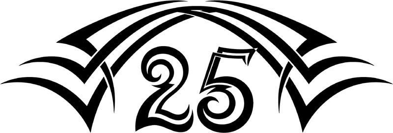 tnhood_25 Tribal Racing Numbers Graphic Flame Decal