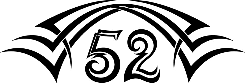 tnhood_52 Tribal Racing Numbers Graphic Flame Decal