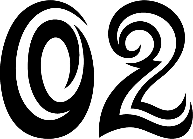 tnorigin_02 Tribal Racing Numbers Graphic Flame Decal