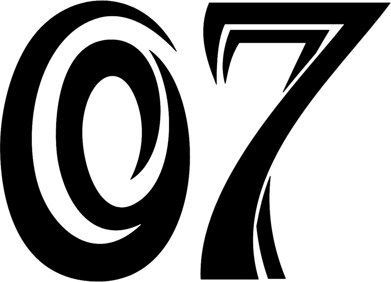 Number seven logo icon 3d Royalty Free Vector Image