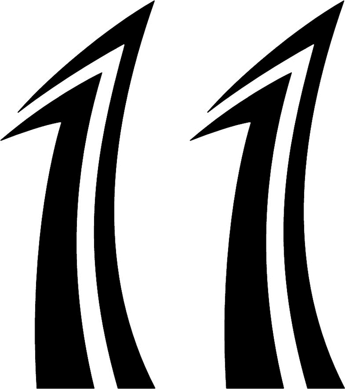 tnorigin_21 Tribal Racing Numbers Graphic Decal Stickers