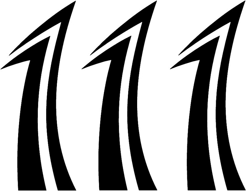 tnorigin_111 Tribal Racing Numbers Graphic Flame Decal