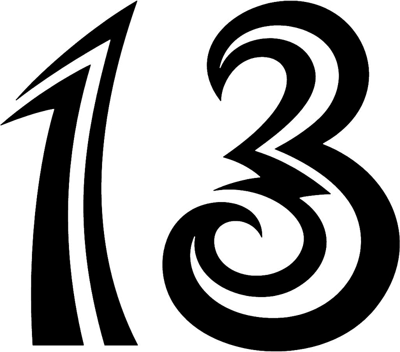 tnorigin_13 Tribal Racing Numbers Graphic Decal Stickers Customized Online