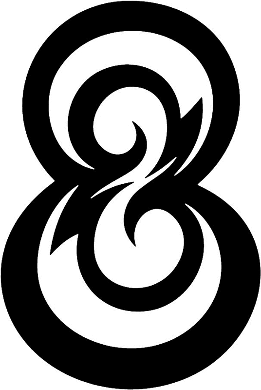 tnorigin_8 Tribal Racing Numbers Graphic Flame Decal