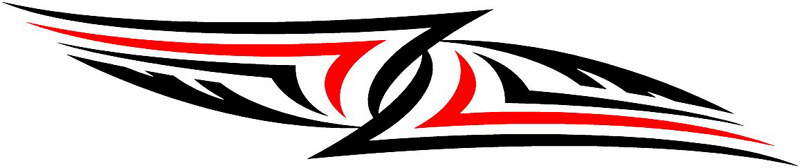 vt1_112 Automotive Tribal Graphic Flame Decal