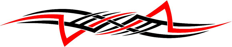 vt1_130 Automotive Tribal Graphic Flame Decal