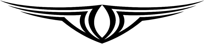 vt1_185 Automotive Tribal Graphic Flame Decal