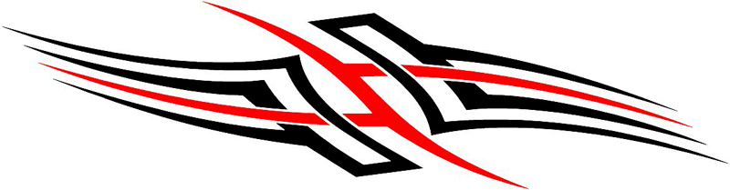 vt1_210 Automotive Tribal Graphic Flame Decal