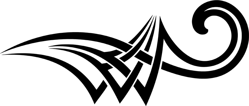 vt2_195 Automotive Tribal Graphic Flame Decal