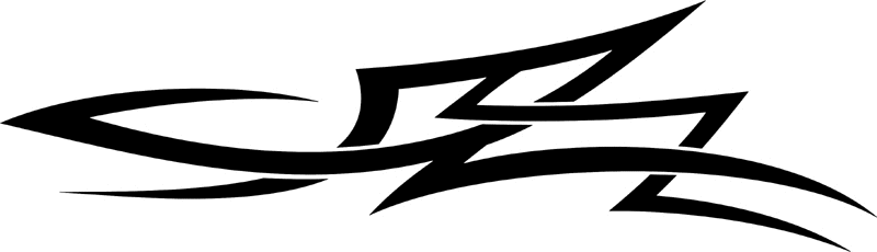 vt2_221 Automotive Tribal Graphic Flame Decal