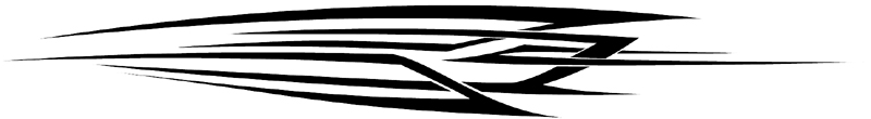 Wishbone Contest stripes graphic decal. 038
