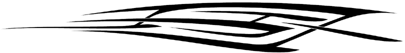 Fast II stripes graphic decal. 057