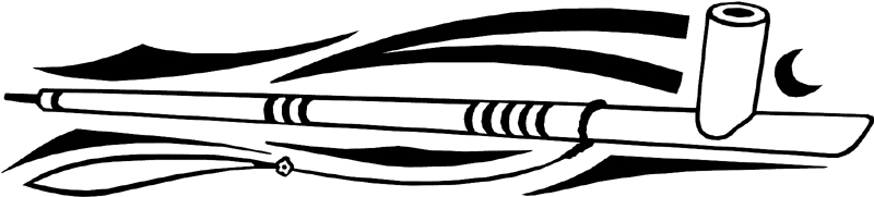 Peace Pipe stripes graphic decal. 56-07