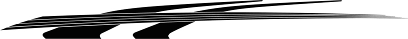 Cross Country stripes graphic decal. B628