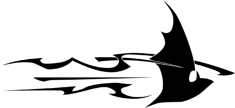 Bat in Flight stripe graphic design. FF205