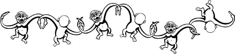 Linked Monkeys stripe graphic design. FF504